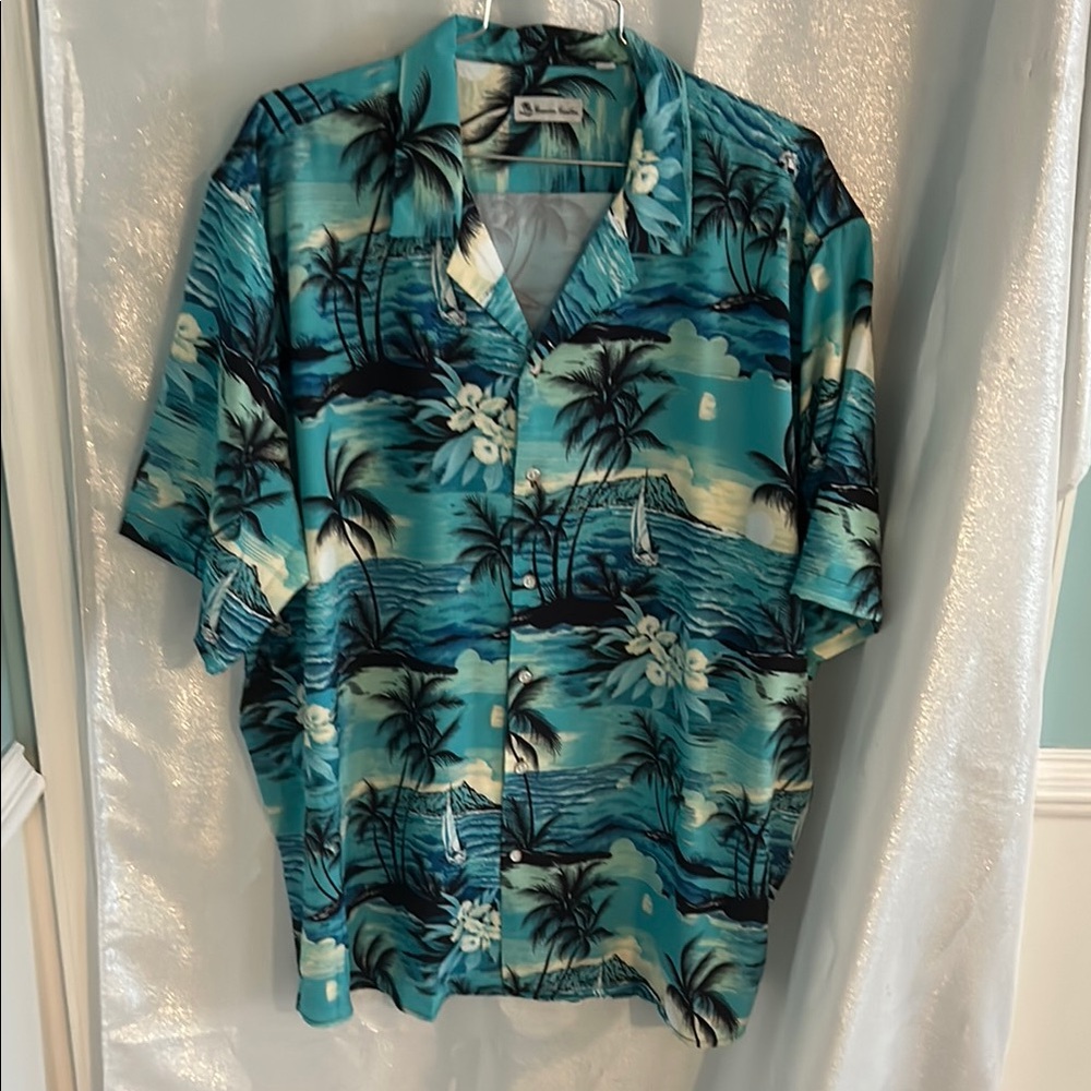 Blue Tropical Men's Shirt